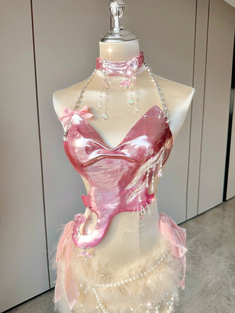 ZIWU ARTEMIS AURORA EMBRACES PINK PHANTOM RESIN TOP COSTUME PATENT-PROTECTED