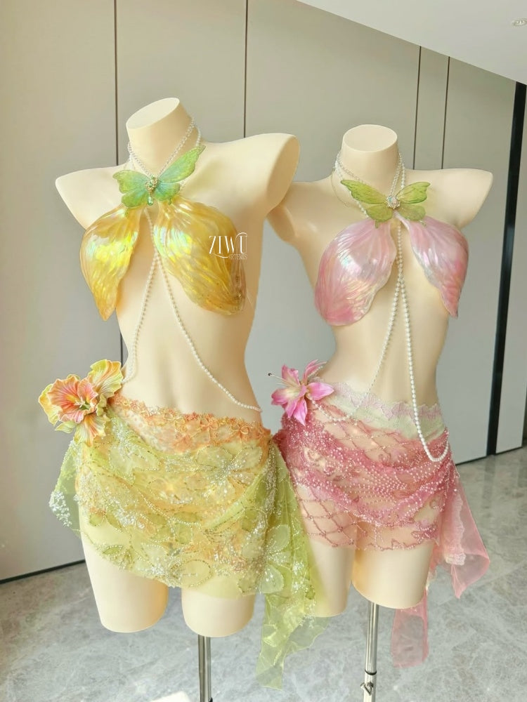 ZIWU ARTEMIS PETAL BUTTERFLY RESIN TOP COSTUME PATENT-PROTECTED