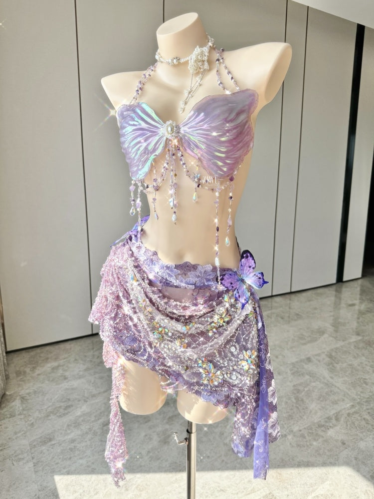 ZIWU ARTEMIS PURPLE FIREFLY WINGED DREAM RESIN TOP COSTUME PATENT-PROTECTED