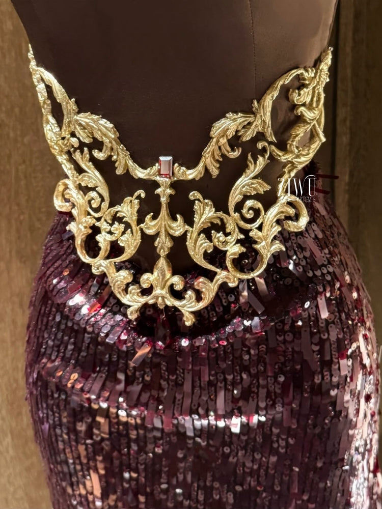ZIWU ARTEMIS BAROQUE GOLD FILIGREE WAIST ORNAMENT RESIN PATENT-PROTECTED