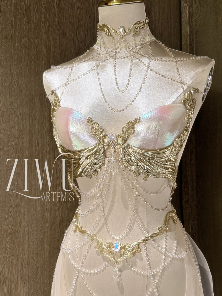 ZIWU ARTEMIS NOBLEWOMAN RESIN PORCELAIN  CORSET BRA TOP COSTUME PATENT-PROTECTED