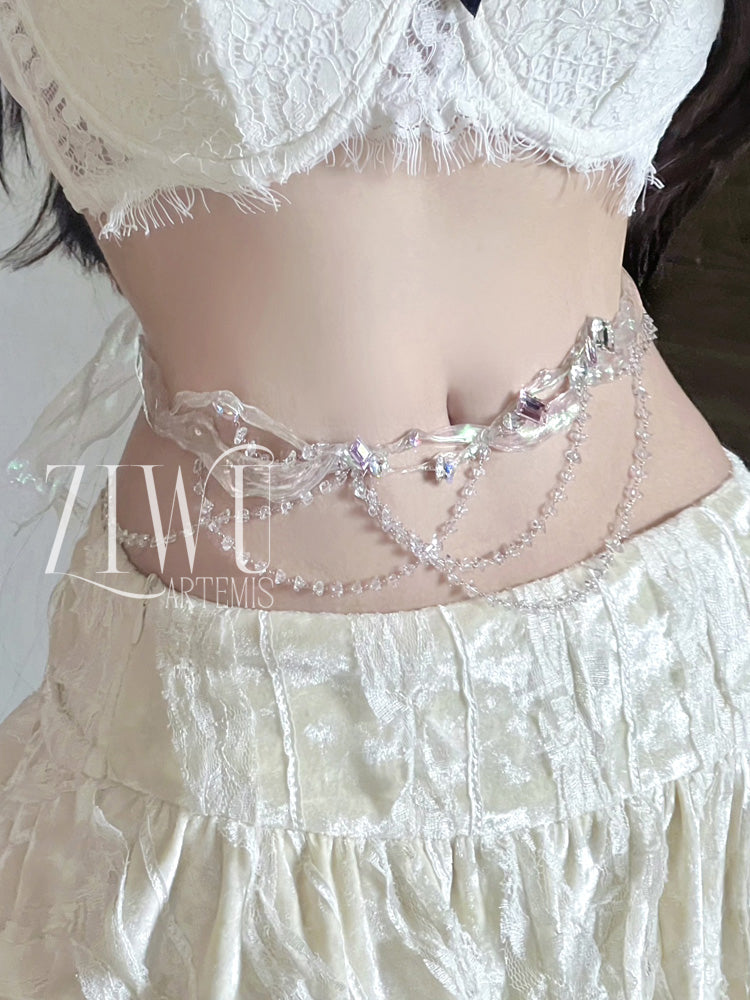 ZIWU ARTEMIS CRYSTAL PRINCESS WAIST CHAIN RESIN TOP COSTUME PATENT-PROTECTED