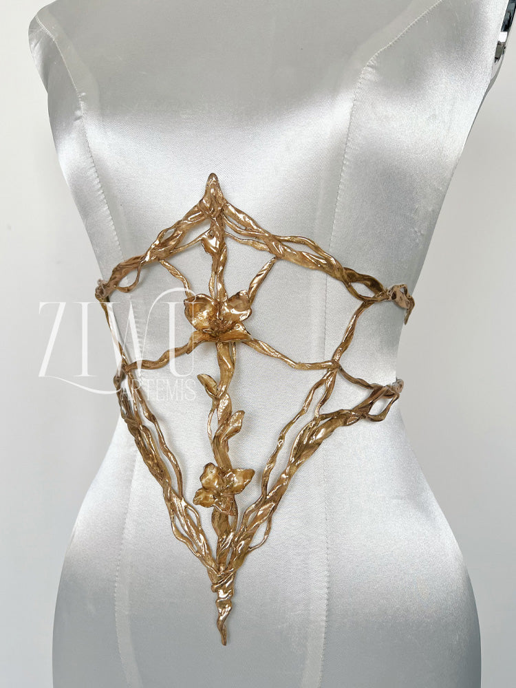 ZIWU ARTEMIS GOLDEN VINES RESIN TOP COSTUME PATENT-PROTECTED