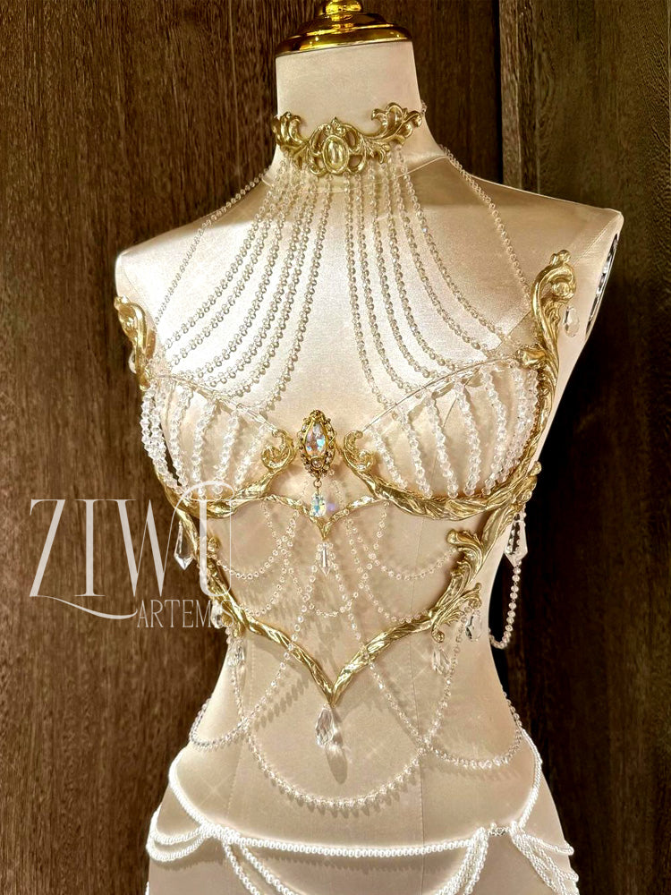 ZIWU ARTEMIS LUXURIOUS CRYSTAL DIAMOND QUEEN RESIN TOP COSTUME PATENT-PROTECTED