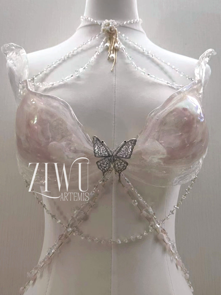 ZIWU ARTEMIS PINK FOREST SPRITE RESIN TOP COSTUME PATENT-PROTECTED