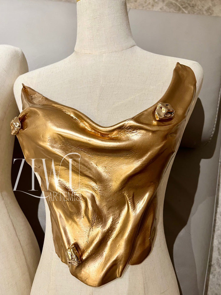 ZIWU ARTEMIS GOLDEN SILK WAVE RESIN TOP COSTUME PATENT-PROTECTED