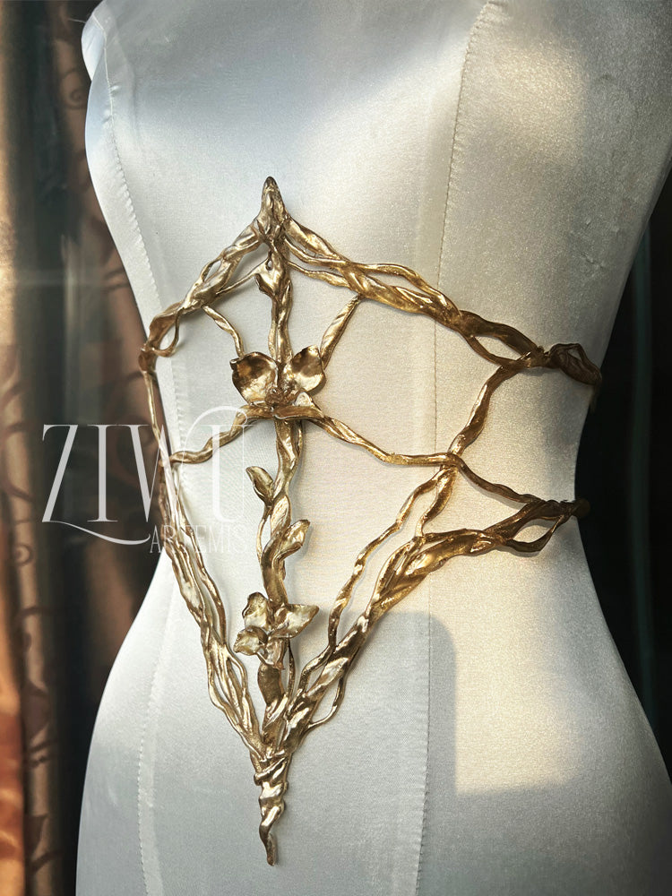 ZIWU ARTEMIS GOLDEN VINES RESIN TOP COSTUME PATENT-PROTECTED