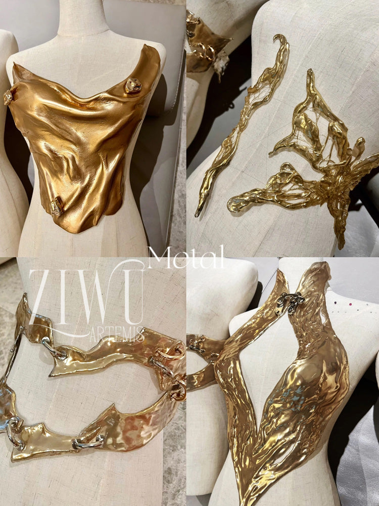 ZIWU ARTEMIS GOLDEN SILK WAVE RESIN TOP COSTUME PATENT-PROTECTED