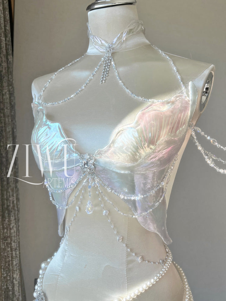 ZIWU ARTEMIS PEARLESCENT JELLYFISH RESIN TOP COSTUME PATENT-PROTECTED