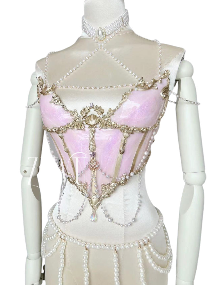 ZIWU ARTEMIS MERMAIDS PRINCESS AMETHYST MARBLE RESIN TOP COSTUME PATENT-PROTECTED