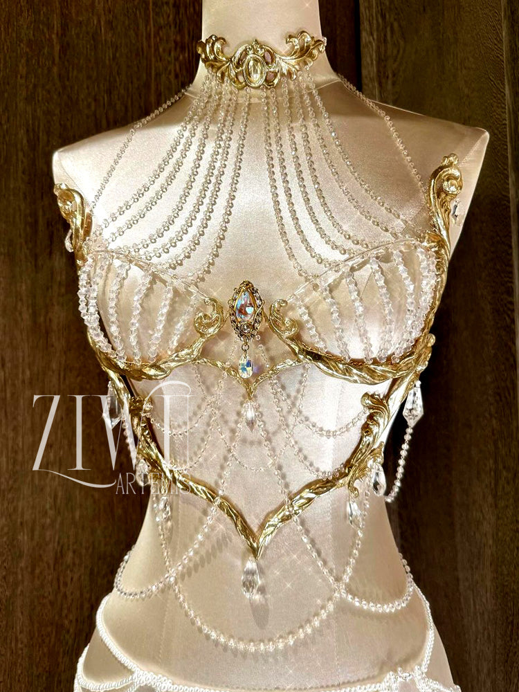 ZIWU ARTEMIS LUXURIOUS CRYSTAL DIAMOND QUEEN RESIN TOP COSTUME PATENT-PROTECTED