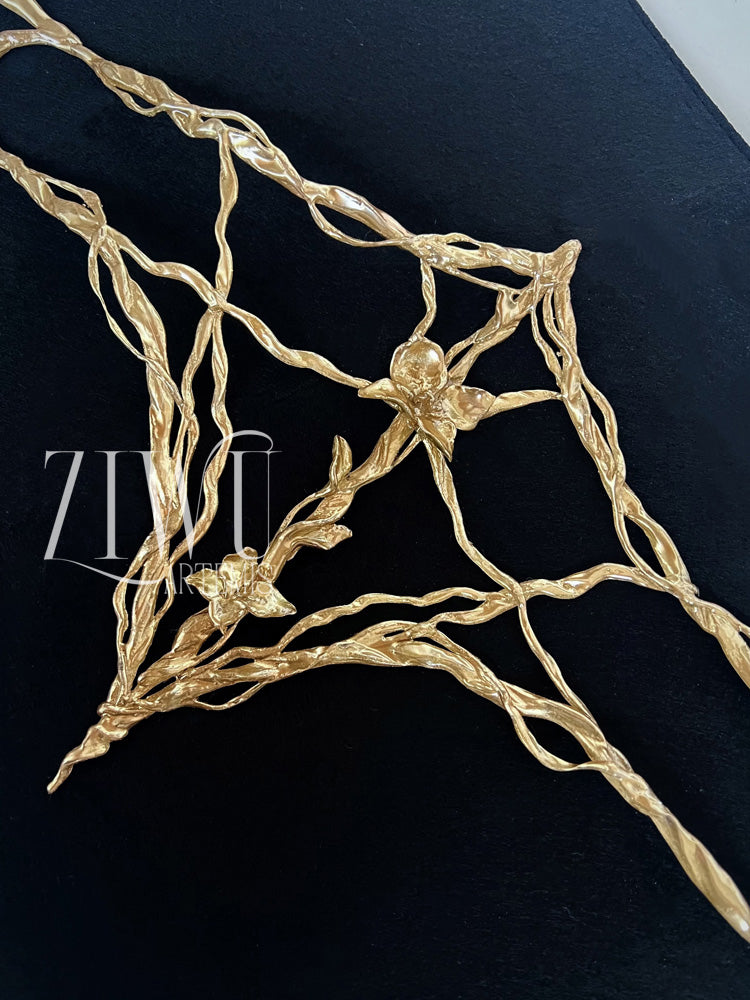 ZIWU ARTEMIS GOLDEN VINES RESIN TOP COSTUME PATENT-PROTECTED