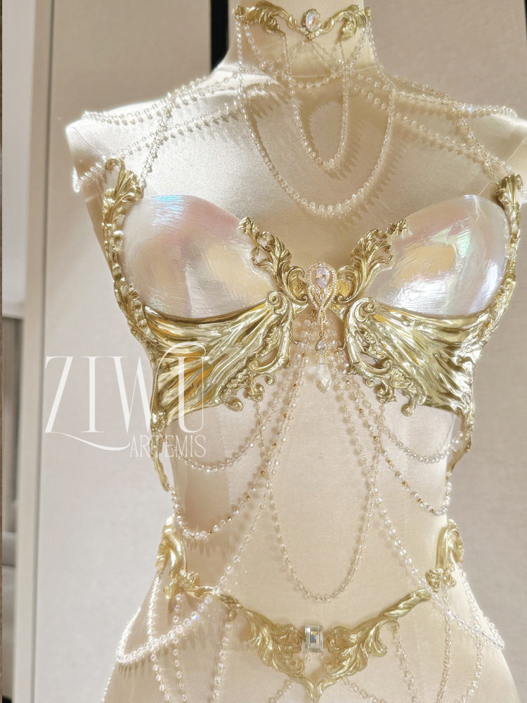 ZIWU ARTEMIS NOBLEWOMAN RESIN PORCELAIN  CORSET BRA TOP COSTUME PATENT-PROTECTED