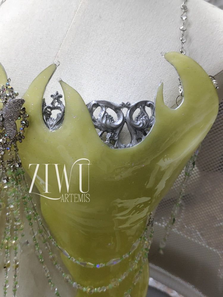 ZIWU ARTEMIS LIGHT GREEN SIREN TEARS RESIN TOP COSTUME PATENT-PROTECTED