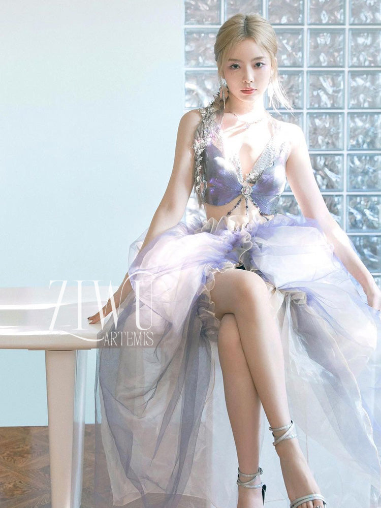 ZIWU ARTEMIS MIDSUMMER NIGHT ILLUSION BUTTERFLY RESIN TOP COSTUME PATENT-PROTECTED