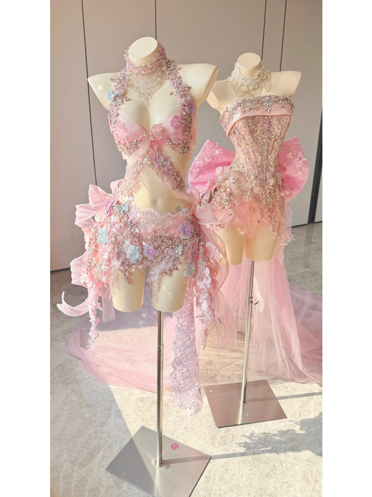 ZIWU ARTEMIS BLUSH PETAL RHAPSODY EMPRESS DRESS ENSEMBLE COSTUME PATENT-PROTECTED