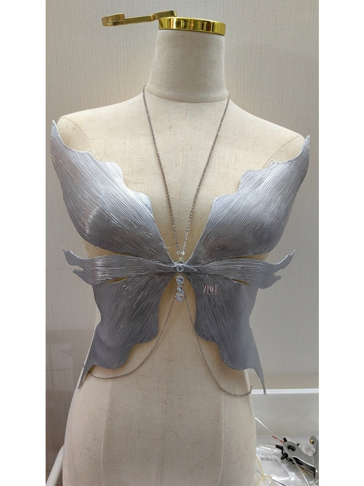 ZIWU ARTEMIS GREY PEARL GLOSSY RESIN TOP COSTUME PATENT-PROTECTED