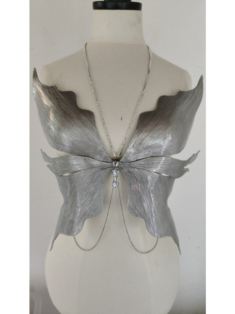 ZIWU ARTEMIS GREY PEARL GLOSSY RESIN TOP COSTUME PATENT-PROTECTED