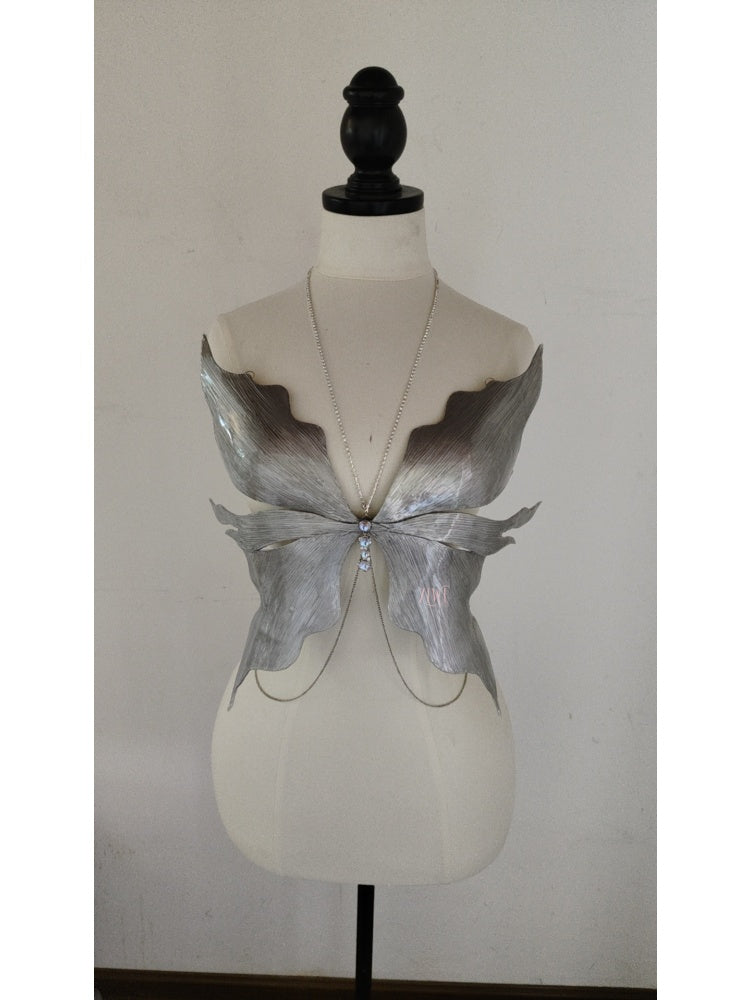 ZIWU ARTEMIS GREY PEARL GLOSSY RESIN TOP COSTUME PATENT-PROTECTED