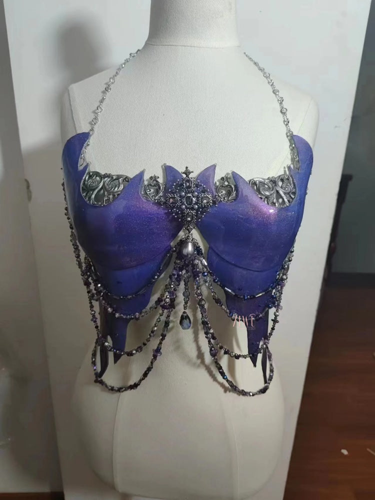 ZIWU ARTEMIS BLUE PURPLE SIREN TEARS RESIN TOP COSTUME PATENT-PROTECTED