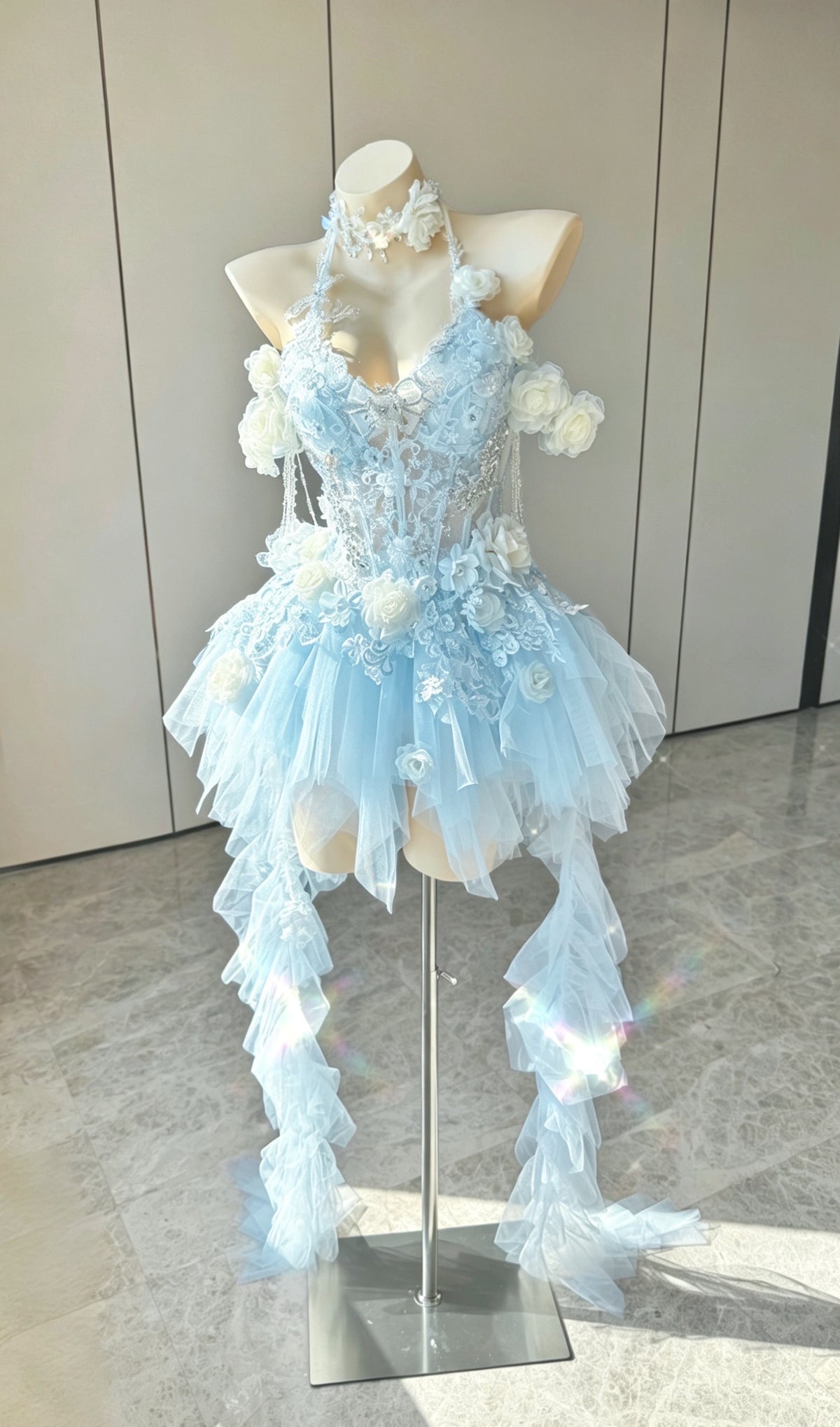 ZIWU ARTEMIS BLUE ROSE REVERIE EMPRESS DRESS ENSEMBLE COSTUME PATENT-PROTECTED