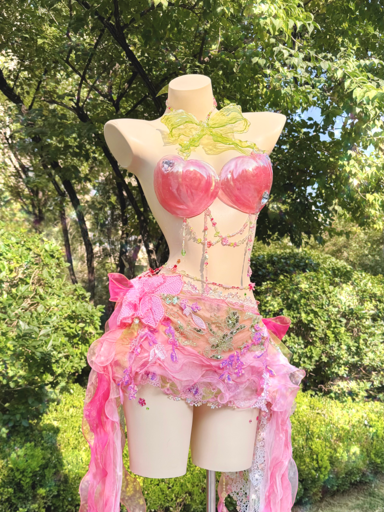 ZIWU ARTEMIS BLUSH OPAL HEARTS REVERIE RESIN TOP COSTUME PATENT-PROTECTED