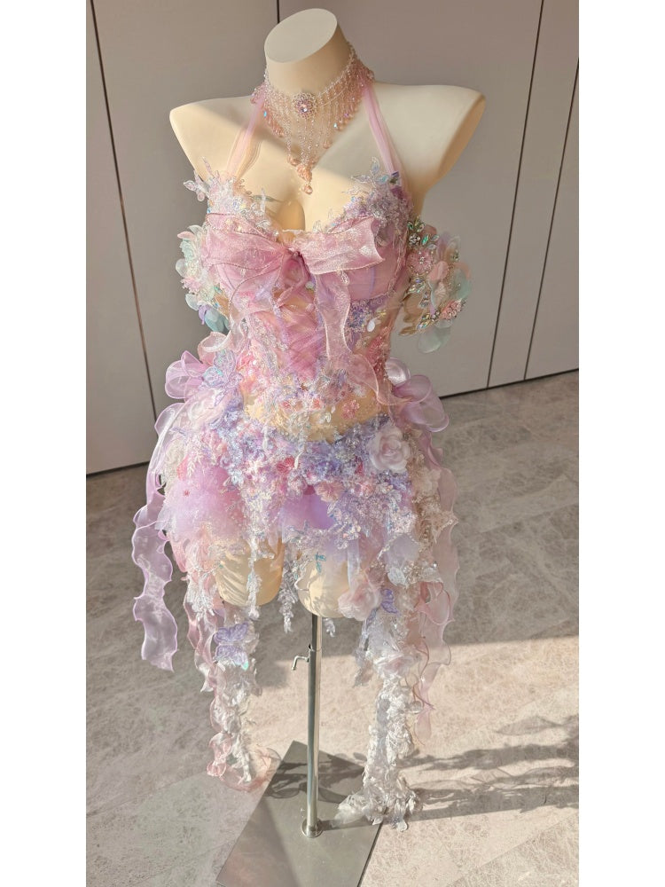 ZIWU ARTEMIS BLUSH VEIL REVERIE EMPRESS DRESS ENSEMBLE COSTUME PATENT-PROTECTED
