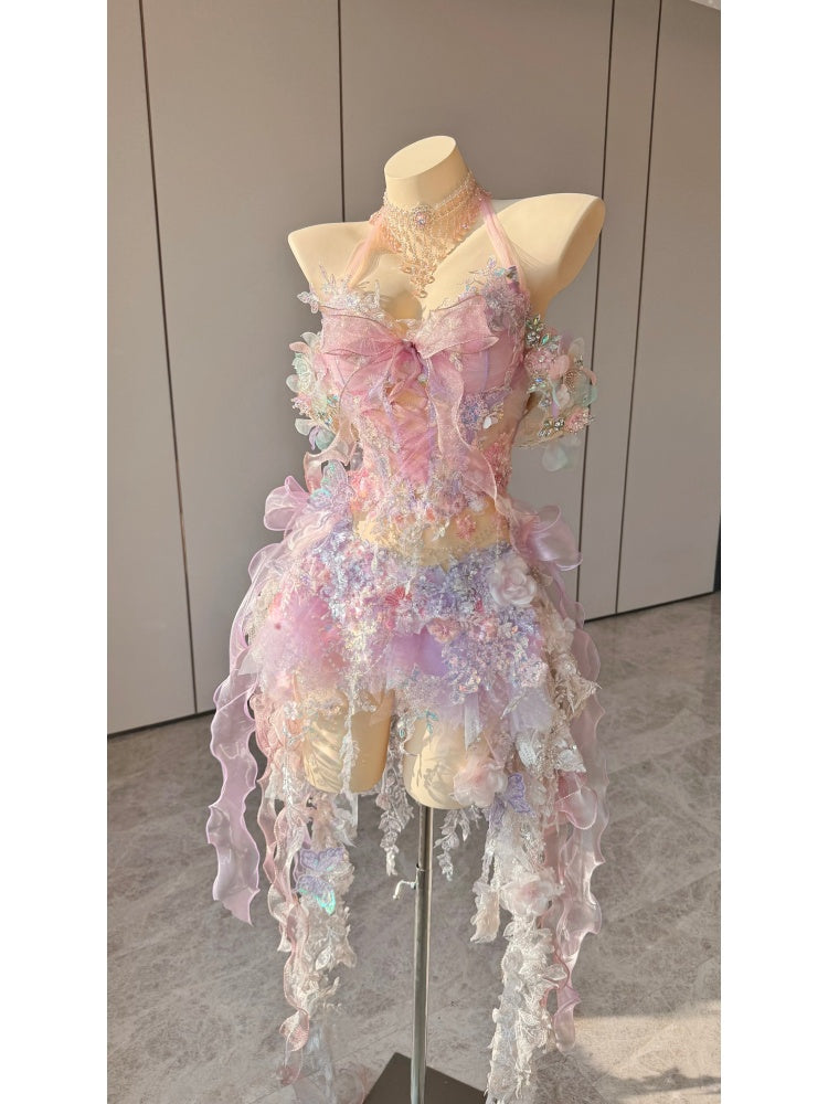 ZIWU ARTEMIS BLUSH VEIL REVERIE EMPRESS DRESS ENSEMBLE COSTUME PATENT-PROTECTED