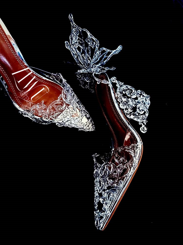 ZIWU ARTEMIS CRYSTAL FROST FLOWER RESIN EMBELLISHED MULES SHOES