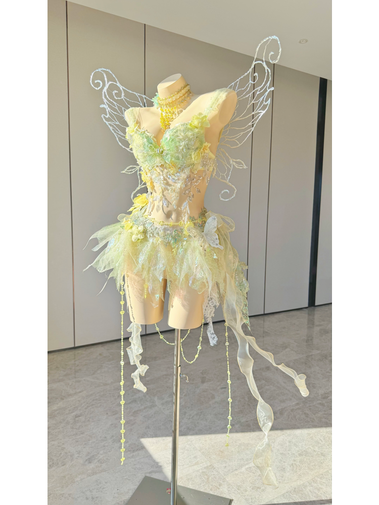 ZIWU ARTEMIS CELADON PETAL WALTZ EMPRESS DRESS ENSEMBLE COSTUME PATENT-PROTECTED