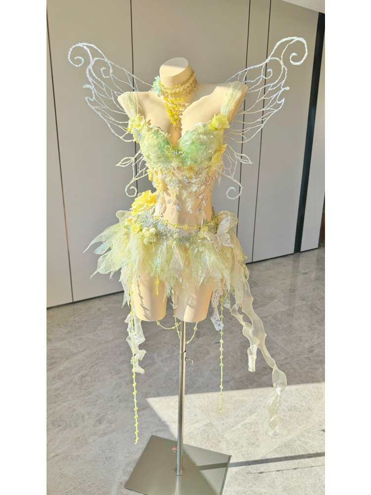 ZIWU ARTEMIS CELADON PETAL WALTZ EMPRESS DRESS ENSEMBLE COSTUME PATENT-PROTECTED