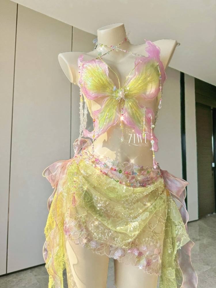 ZIWU ARTEMIS COLORFUL FLUTTER RESIN TOP COSTUME PATENT-PROTECTED
