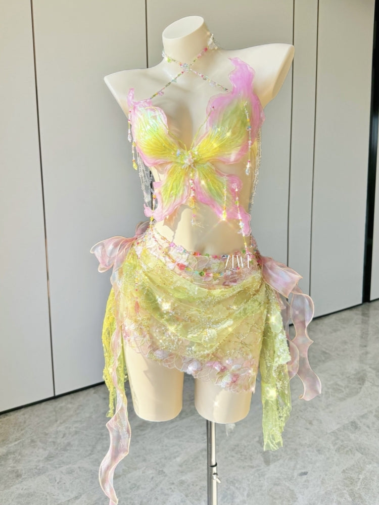 ZIWU ARTEMIS COLORFUL FLUTTER RESIN TOP COSTUME PATENT-PROTECTED