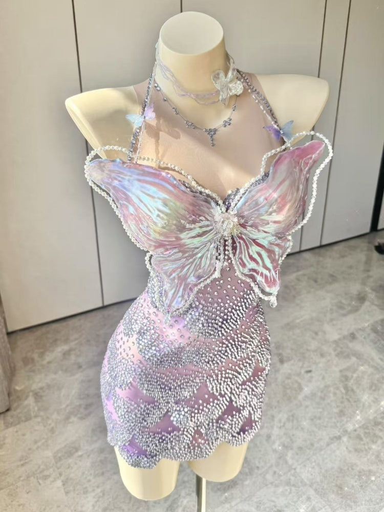 ZIWU ARTEMIS ELEGANT IRIDESCENT BUTTERFLY RESIN TOP PATENT PROTECTION