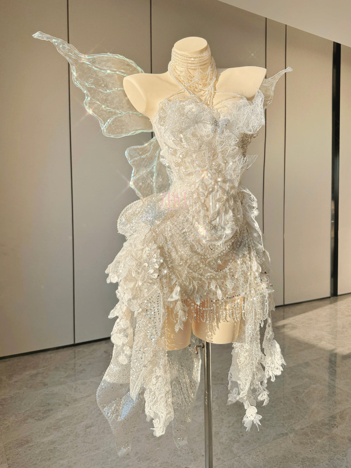 ZIWU ARTEMIS ETHEREAL SNOW WING FAIRY WRAP DRESS COSTUME PATENT-PROTECTED