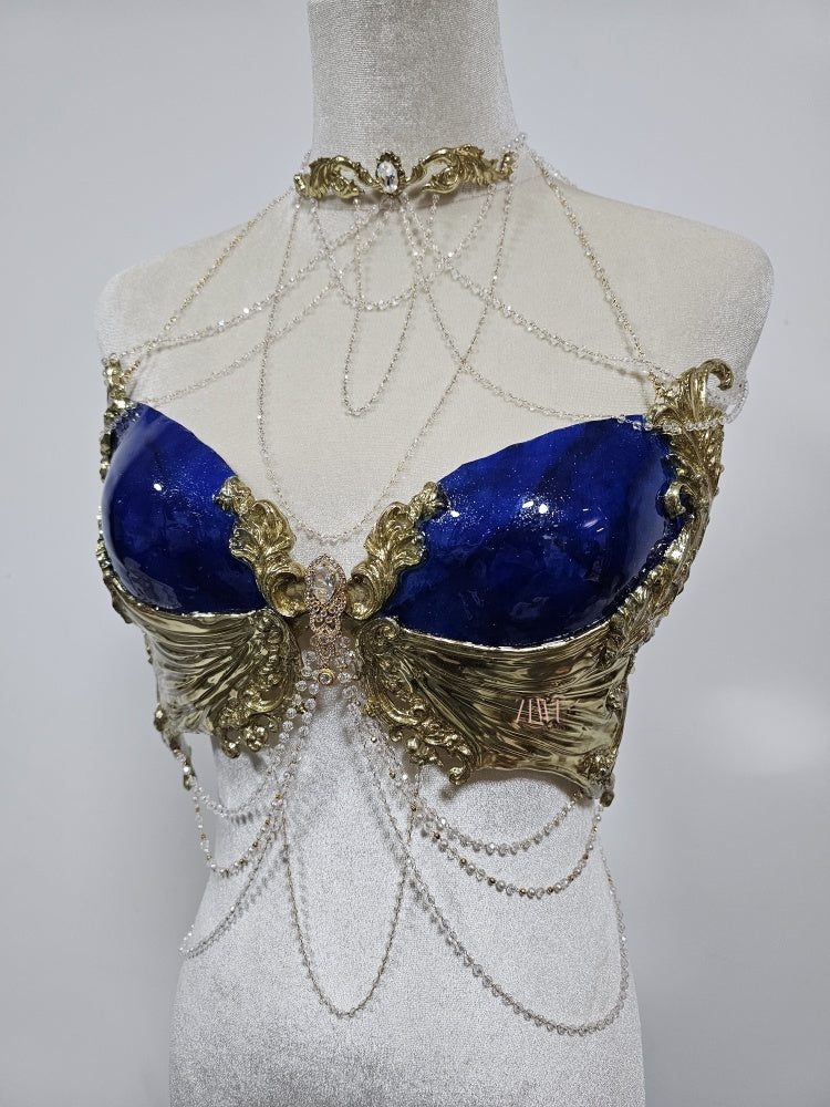 ZIWU ARTEMIS GREEK GODDESS-SAPPHIRE BLUE RESIN TOP COSTUME PATENT-PROTECTED