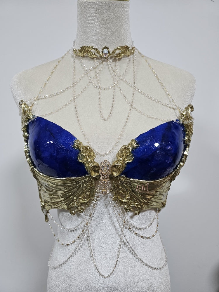 ZIWU ARTEMIS GREEK GODDESS-SAPPHIRE BLUE RESIN TOP COSTUME PATENT-PROTECTED