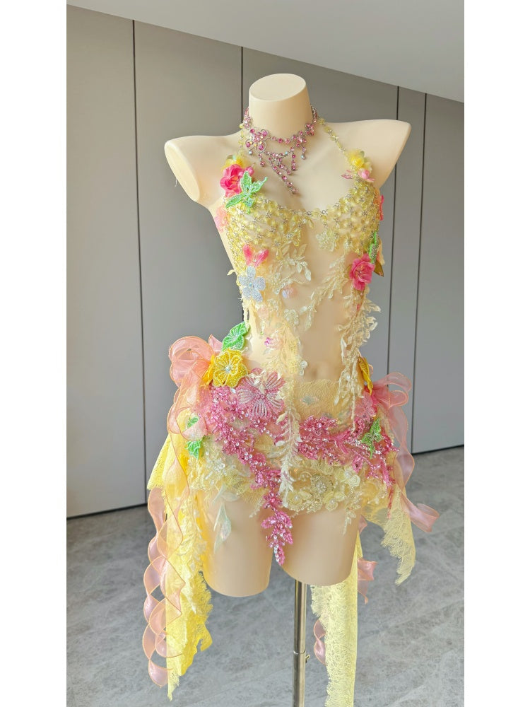 ZIWU ARTEMIS HONEY PEARL CASCADE EMPRESS DRESS ENSEMBLE COSTUME PATENT-PROTECTED