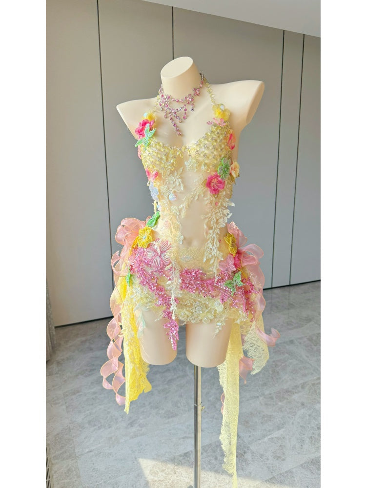 ZIWU ARTEMIS HONEY PEARL CASCADE EMPRESS DRESS ENSEMBLE COSTUME PATENT-PROTECTED