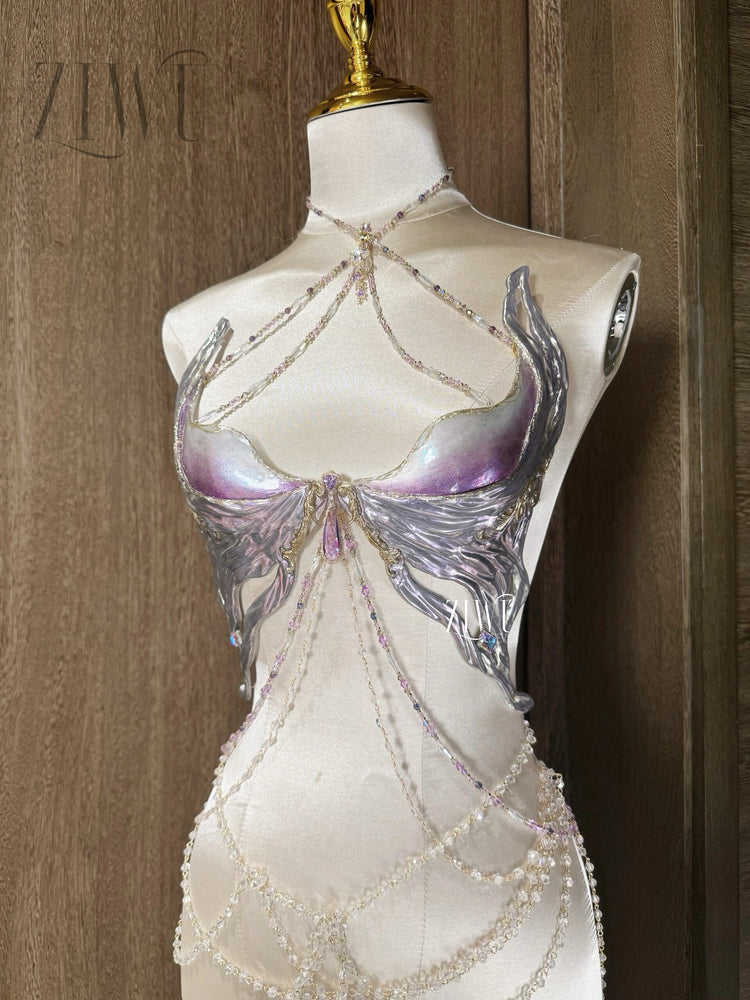 ZIWU ARTEMIS PURPLE FREYJA RESIN CORSET BRA TOP COSPLAY COSTUME PATENT-PROTECTED