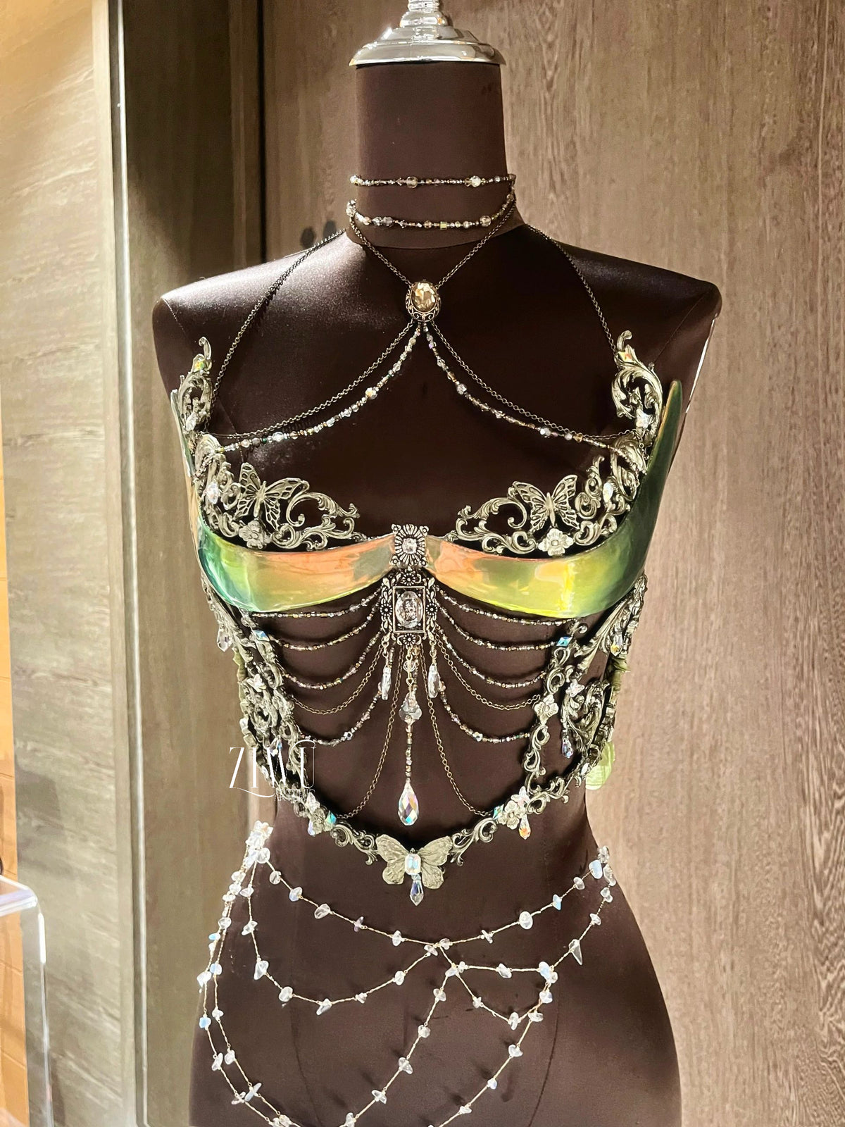 ZIWU ARTEMIS FOREST FAIRY RESIN CORSET BRA TOP COSPLAY COSTUME PATENT-PROTECTED