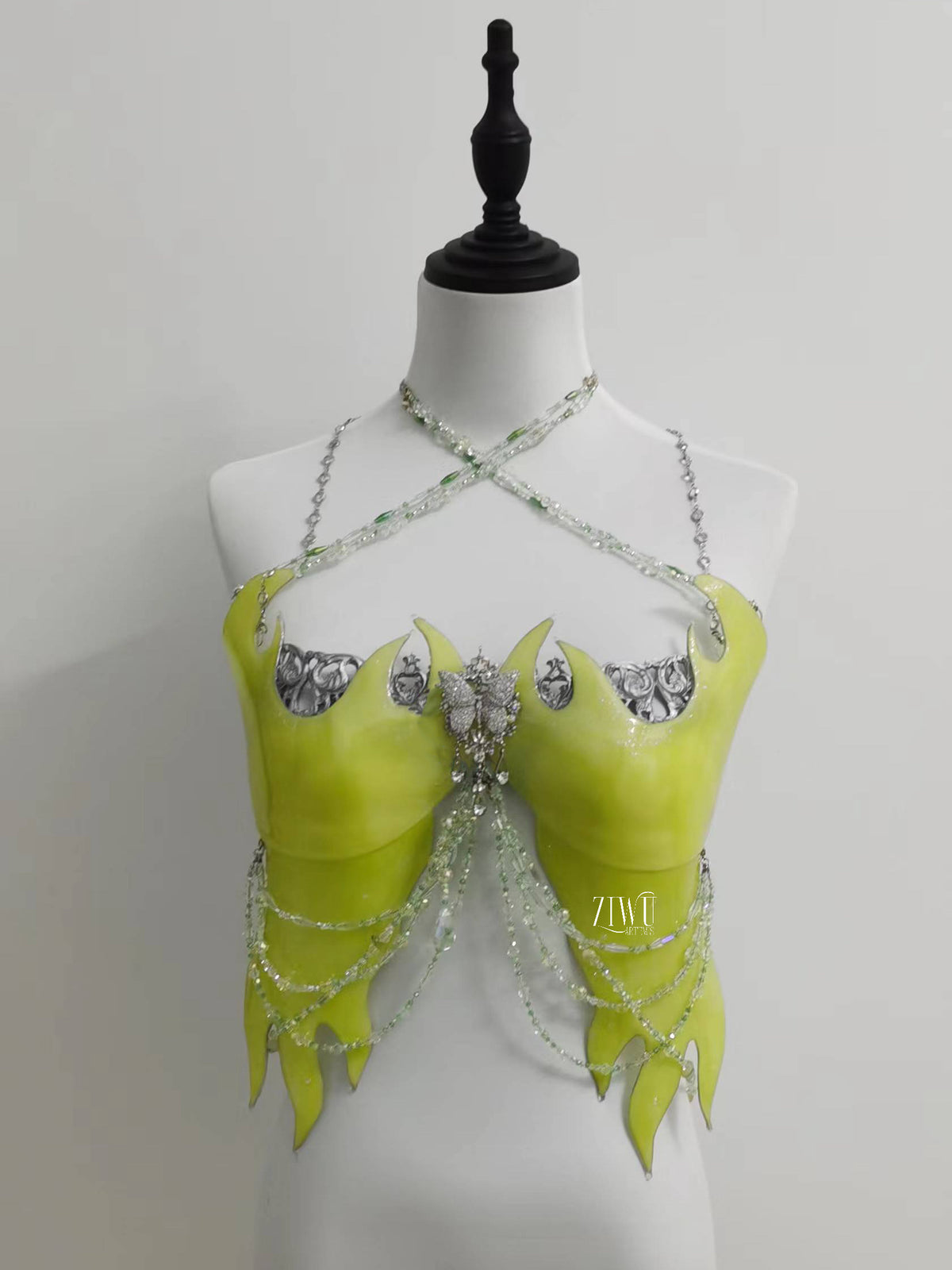 ZIWU ARTEMIS LIGHT GREEN SIREN TEARS RESIN TOP COSTUME PATENT-PROTECTED