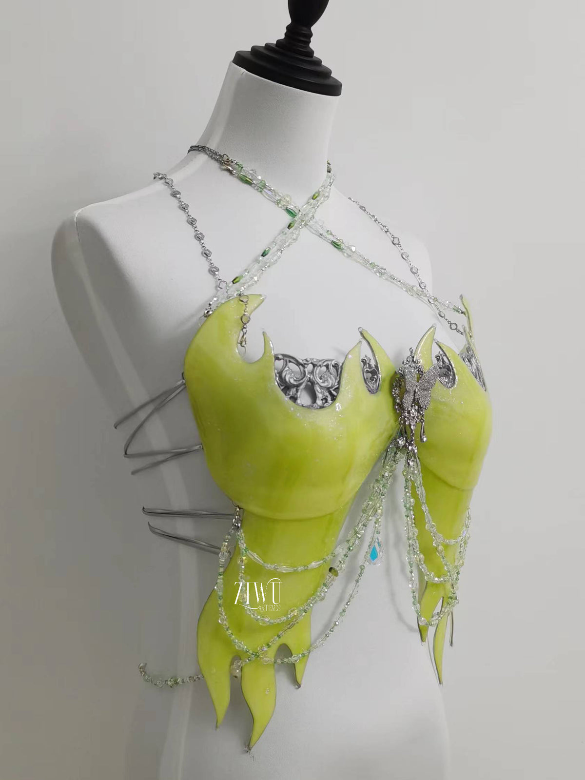 ZIWU ARTEMIS LIGHT GREEN SIREN TEARS RESIN TOP COSTUME PATENT-PROTECTED