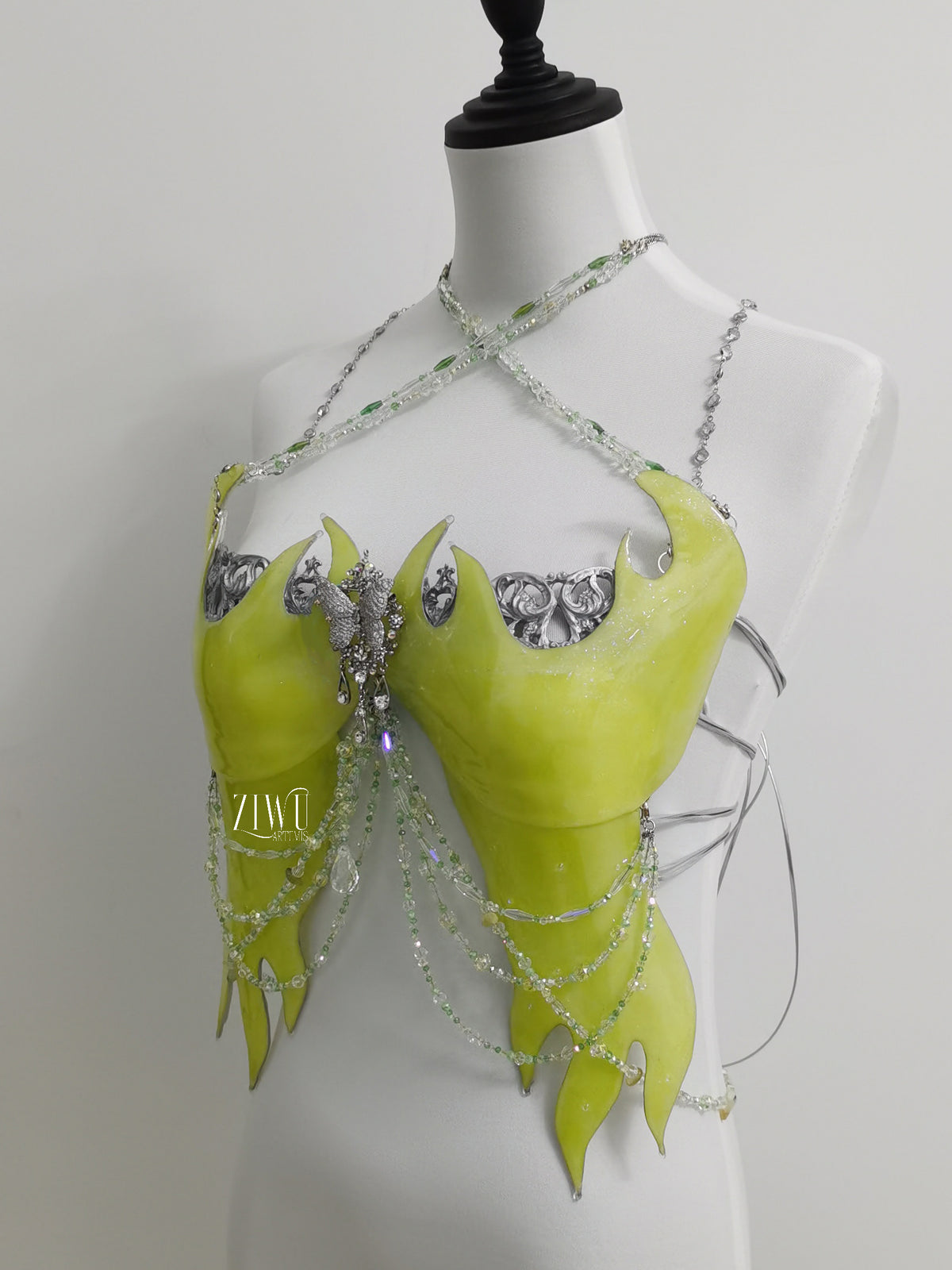 ZIWU ARTEMIS LIGHT GREEN SIREN TEARS RESIN TOP COSTUME PATENT-PROTECTED