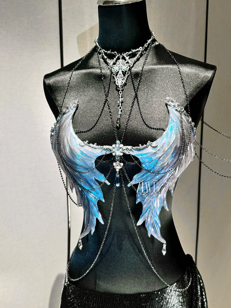 ZIWU ARTEMIS METALLIC COLOR ANGEL WINGS RESIN TOP COSTUME PATENT-PROTECTED