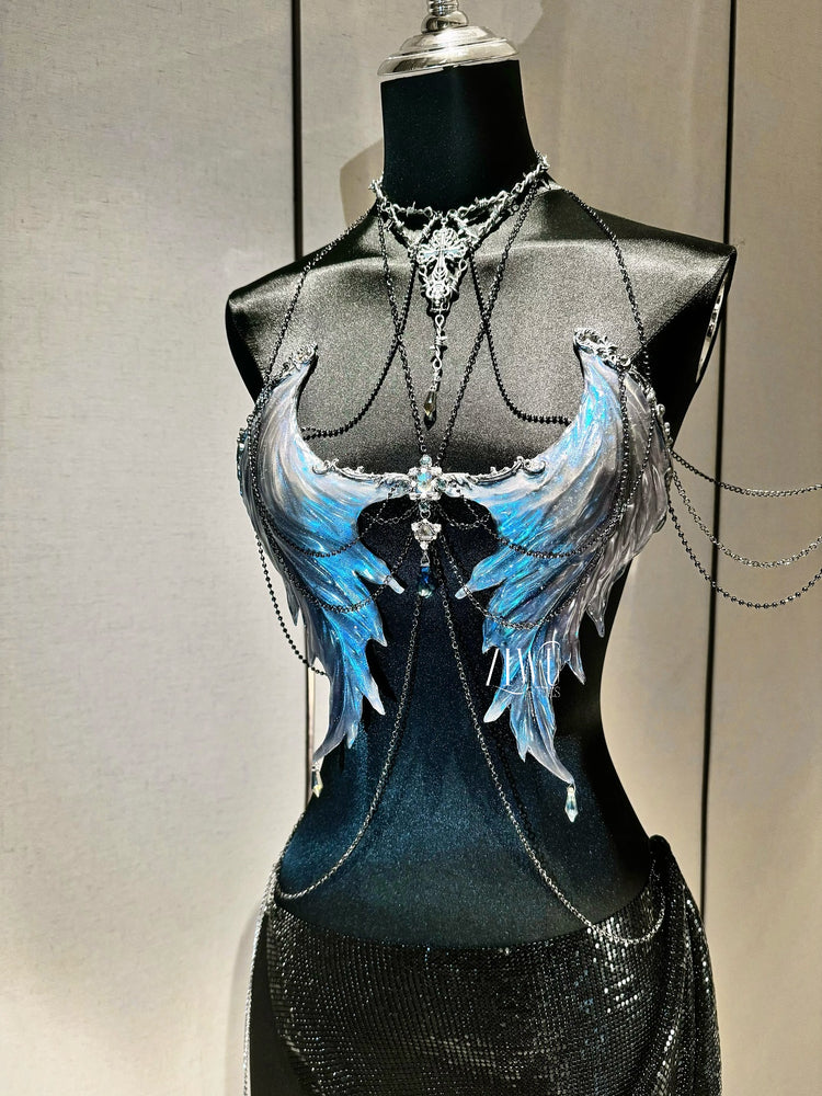 ZIWU ARTEMIS METALLIC COLOR ANGEL WINGS RESIN TOP COSTUME PATENT-PROTECTED