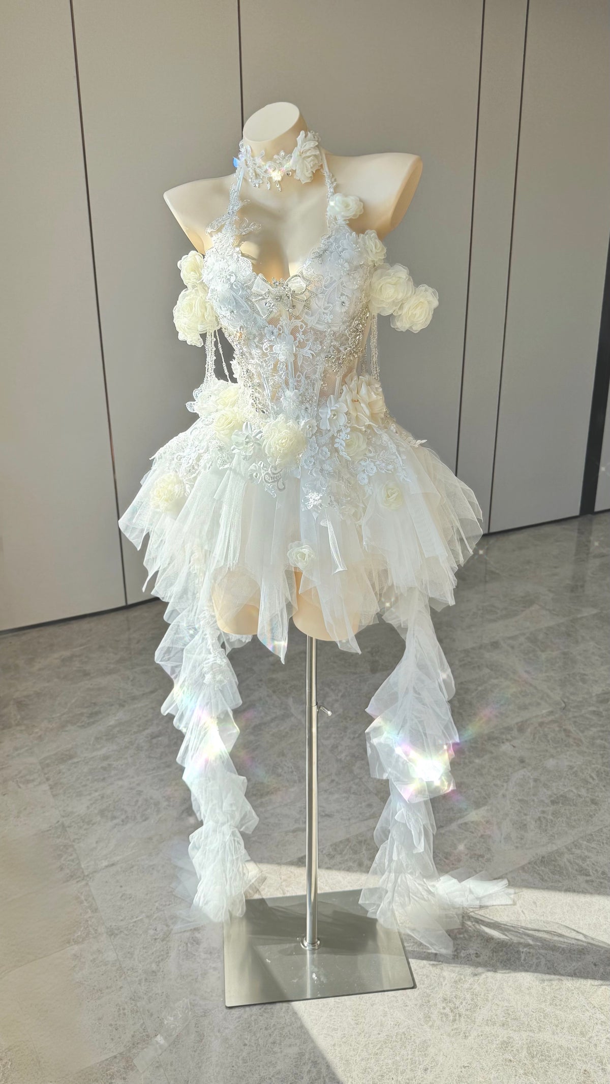 ZIWU ARTEMIS IVORY ROSE REVERIE EMPRESS DRESS ENSEMBLE COSTUME PATENT-PROTECTED