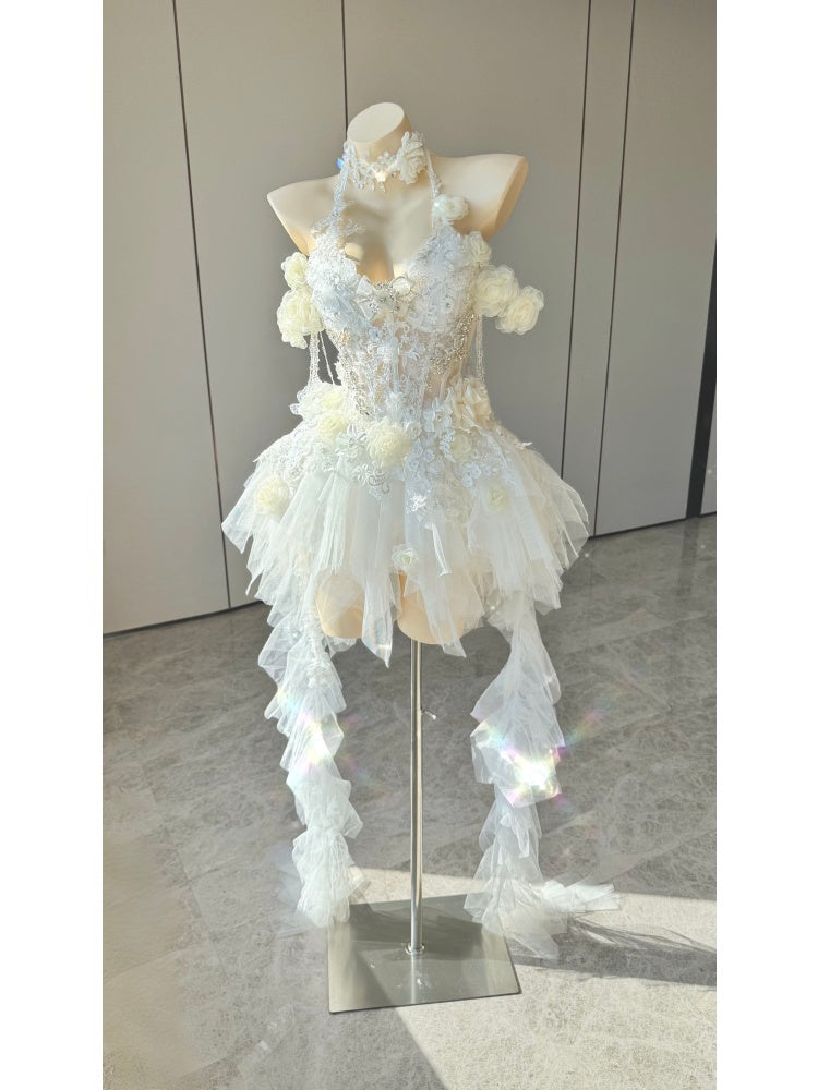 ZIWU ARTEMIS IVORY ROSE REVERIE EMPRESS DRESS ENSEMBLE COSTUME PATENT-PROTECTED