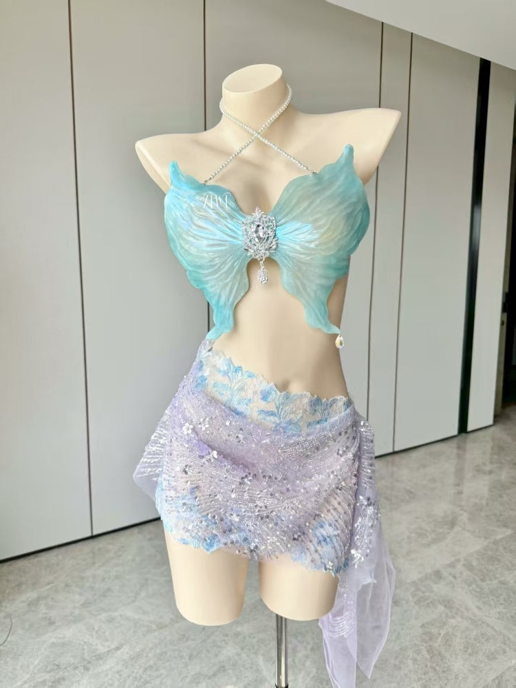 ZIWU ARTEMIS LACEWING BRALETTE RESIN TOP COSTUME PATENT-PROTECTED
