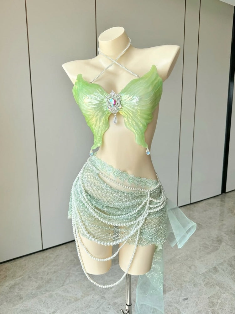 ZIWU ARTEMIS LACEWING BRALETTE RESIN TOP COSTUME PATENT-PROTECTED